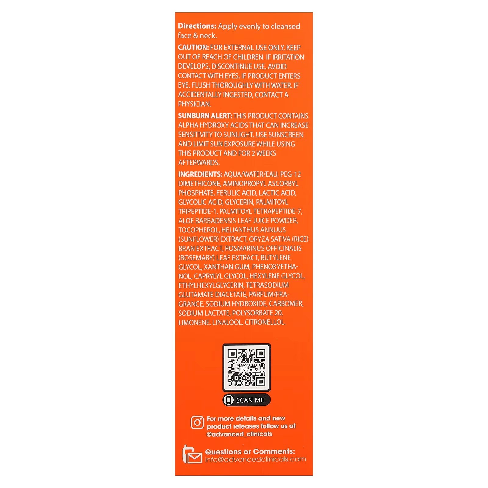 sérum iluminador com vitamina c, 52 ml (1,75 fl oz) advanced clinicals sérum iluminador com vitamina c, 52 ml (1,75 fl oz) advanced clinicals