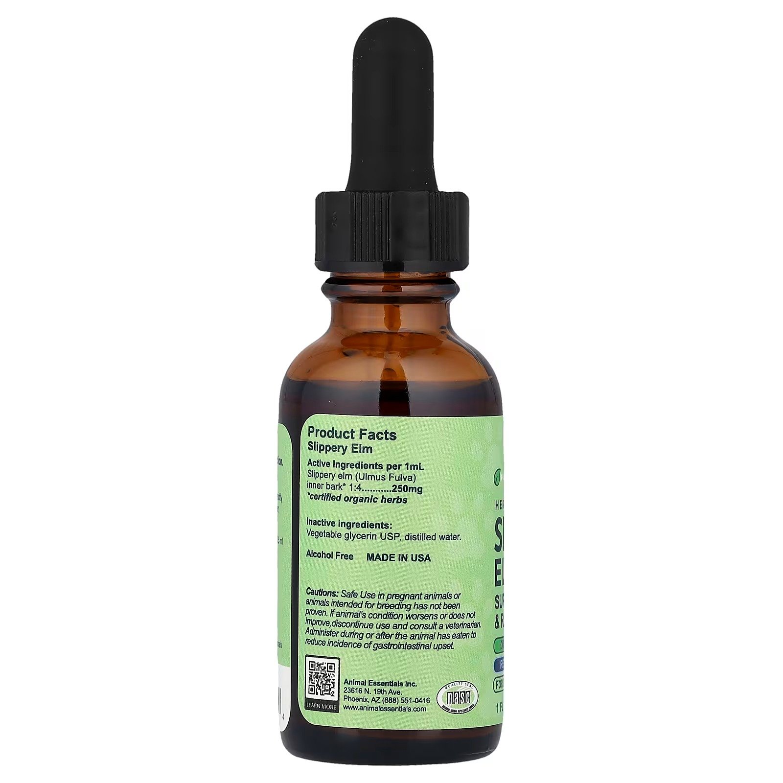 olmo escorregadio, para cães e gatos, 30 ml (1 fl oz) animal essentials olmo escorregadio, para cães e gatos, 30 ml (1 fl oz) animal essentials