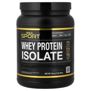 isolado de whey protein esporte, sem sabor, 454 g (1 lb) california gold nutrition