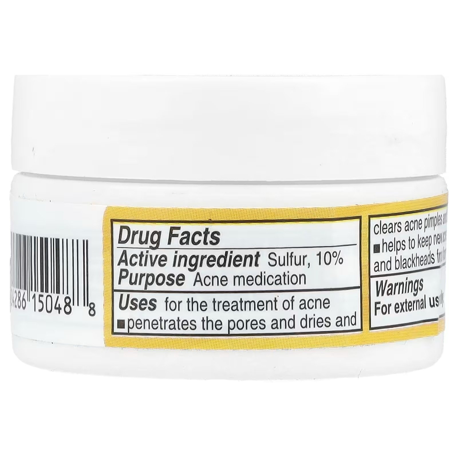 pomada de enxofre, medicamento para acne, potência máxima, 0,21 oz (6 g) de la cruz pomada de enxofre, medicamento para acne, potência máxima, 0,21 oz (6 g) de la cruz