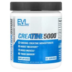 creatine 5000, sem sabor, 300 g (10,58 oz) evlution nutrition