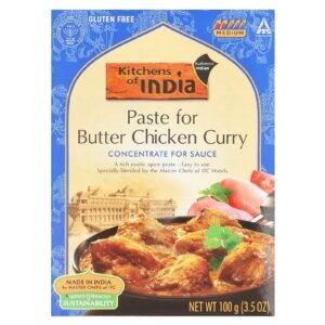 pasta para frango com manteiga ao curry, concentrado para o molho, médio, 100 g (3,5 oz) kitchens of india