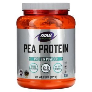 proteína de ervilha, pura e sem sabor, esportes, 2 lbs (907 g) now foods