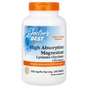 magnésio de alta absorção, 240 comprimidos (100 mg por comprimido) doctor's best